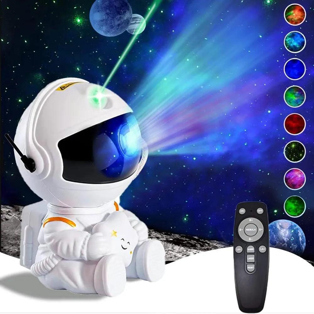 Luz noturna love home projetor astronauta LED galáxia - Love Club